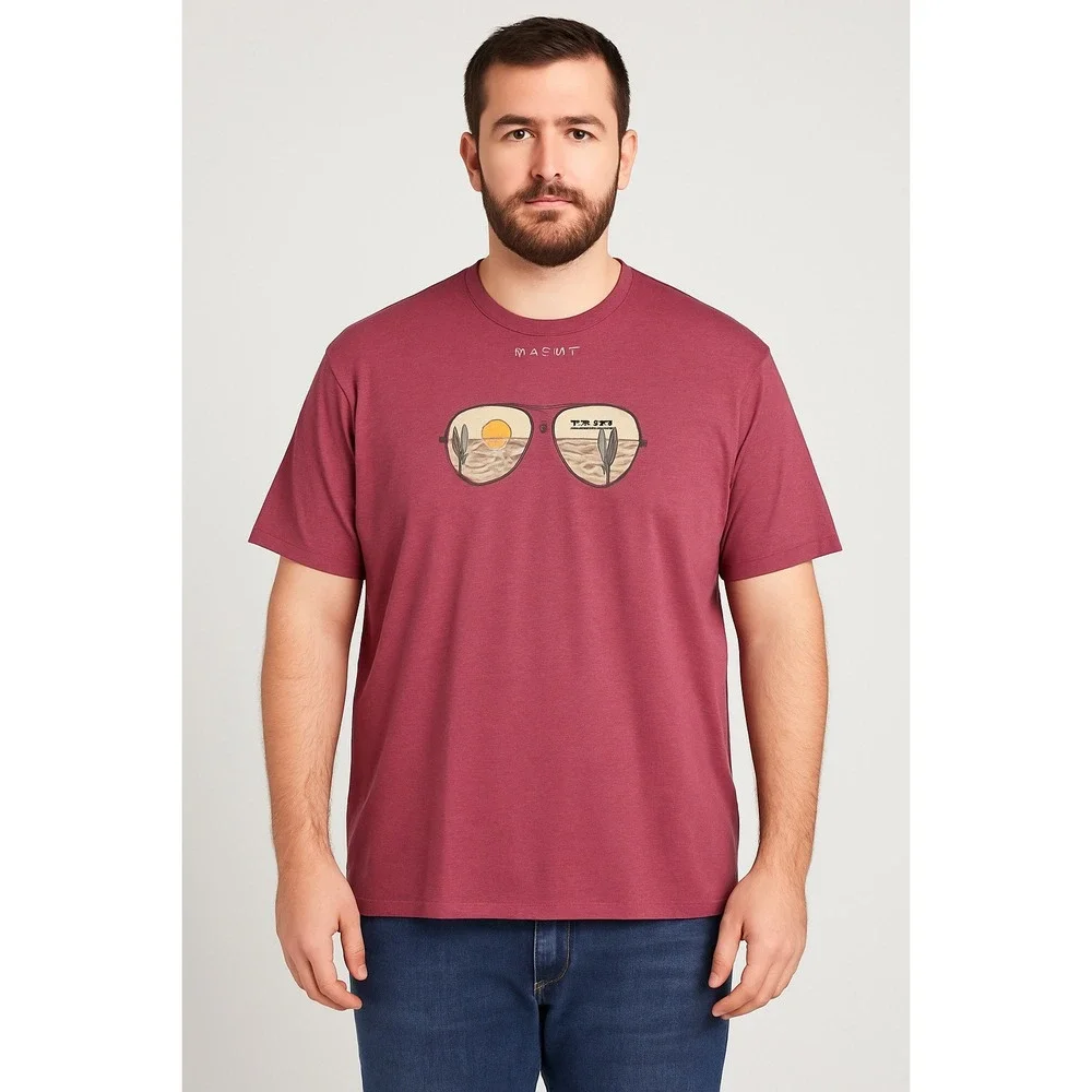 Ariat Graphic Tee XXL Red Heather Western Desert Sunglasses T-Shirt Cotton Blend